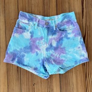 Levi's Pastel Tie-Dye Denim Shorts